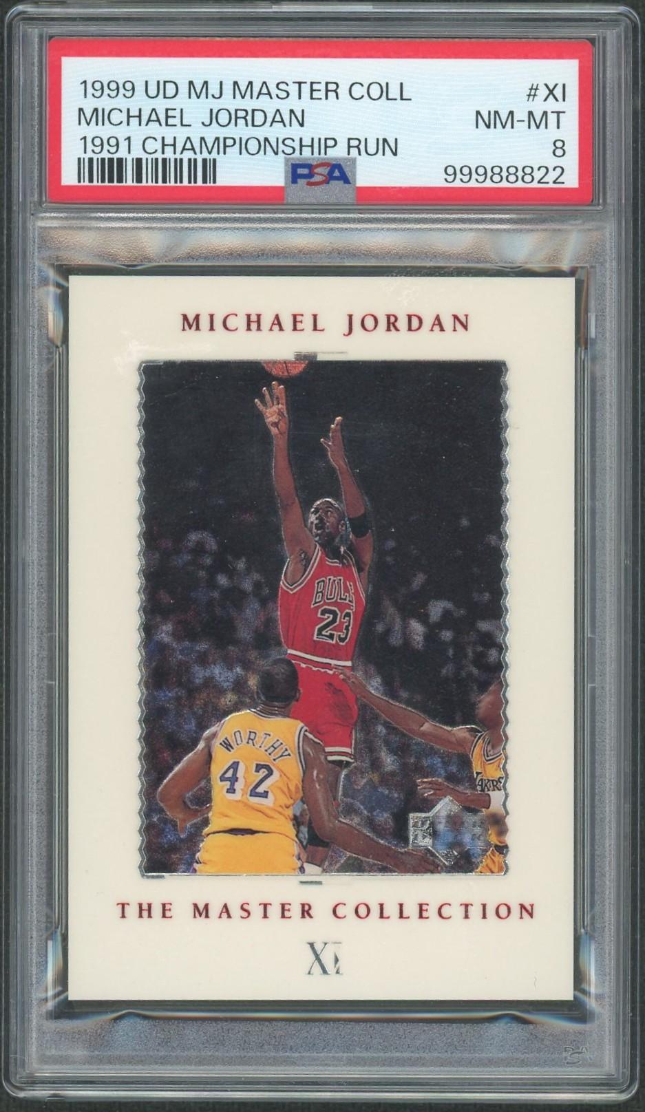1999 UD Master Collection Michael Jordan #XI /500 PSA 8
