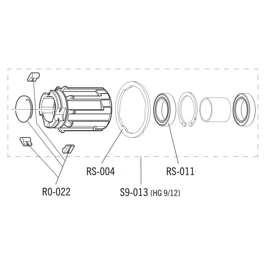 Fulcrum Freewheel Body - HG-EV | for Racing 3/5/6 - S9-013