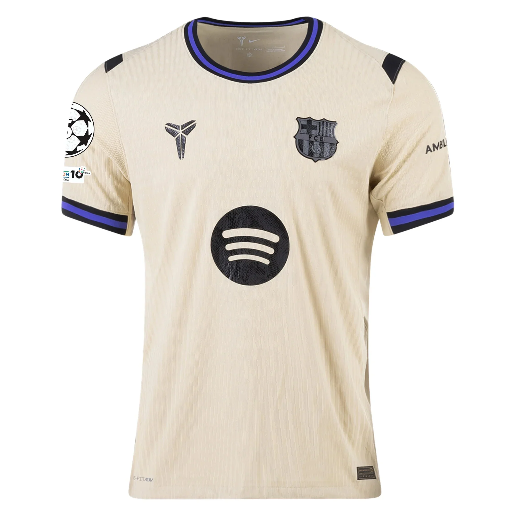Ronaldinho Men's FC Barcelona Authentic Away Jersey w/ Champions League Patches (Team Gold/Persian Violet/Black)