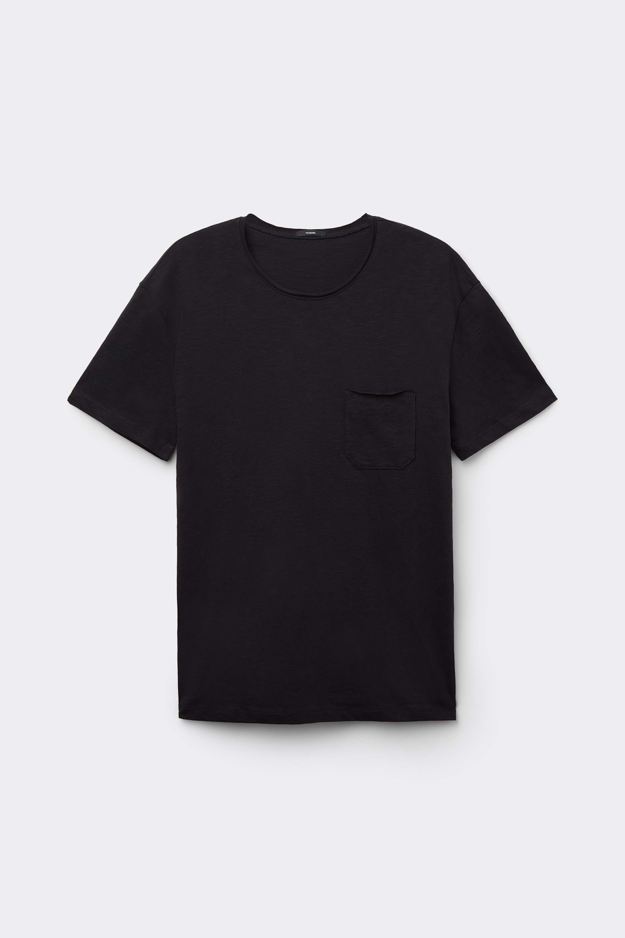 Slub Cotton T-Shirt with Breast Pocket