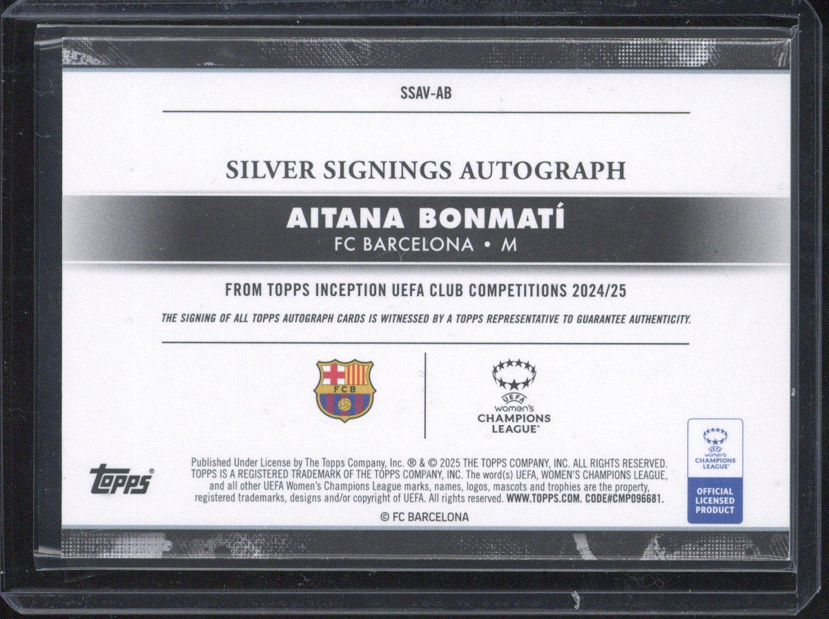 2024-25 Topps Inception UCC Aitana Bonmati Silver Signings Autograph #SSAV-AB