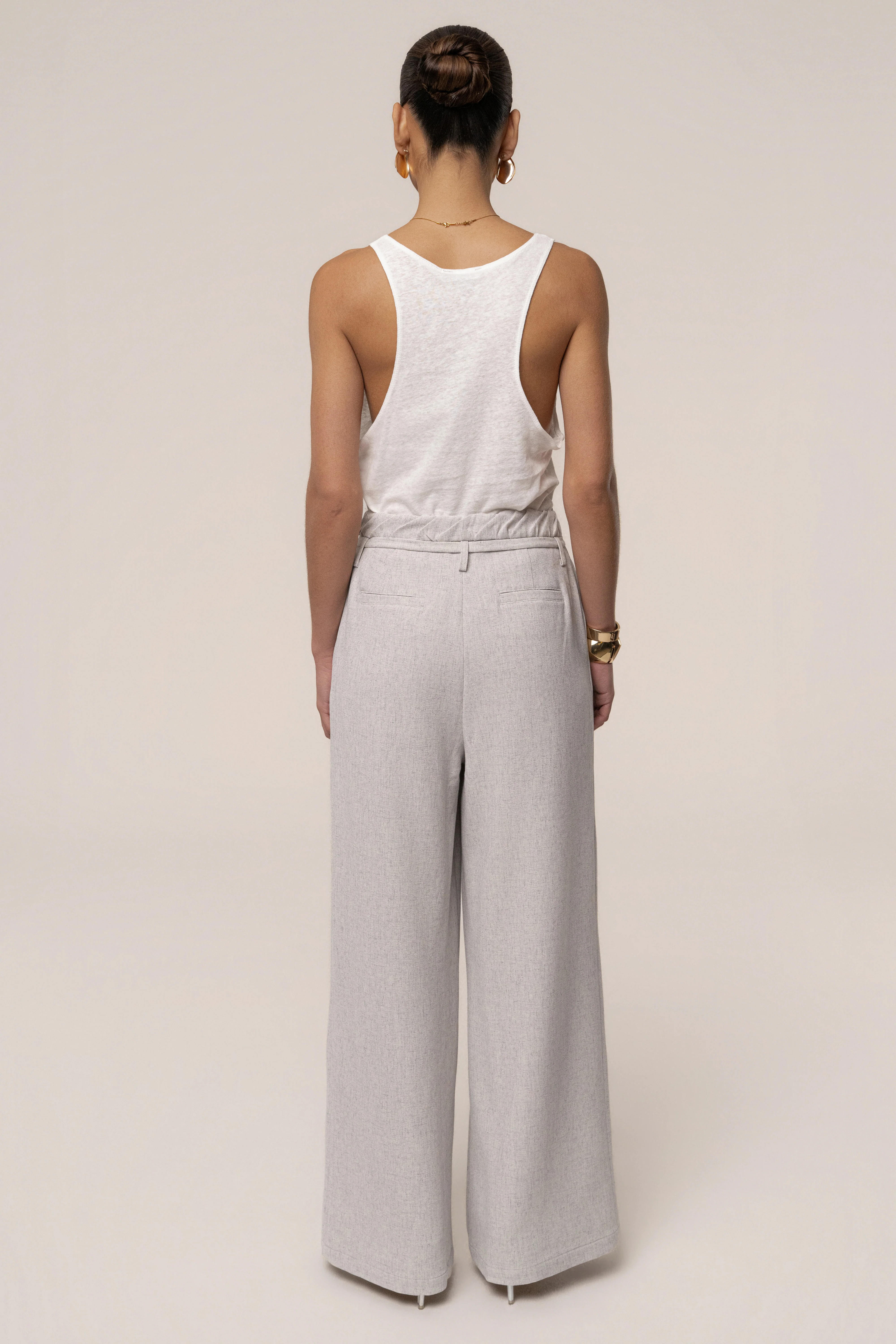 Heather Grey Refined Ease Wide Leg Pants
