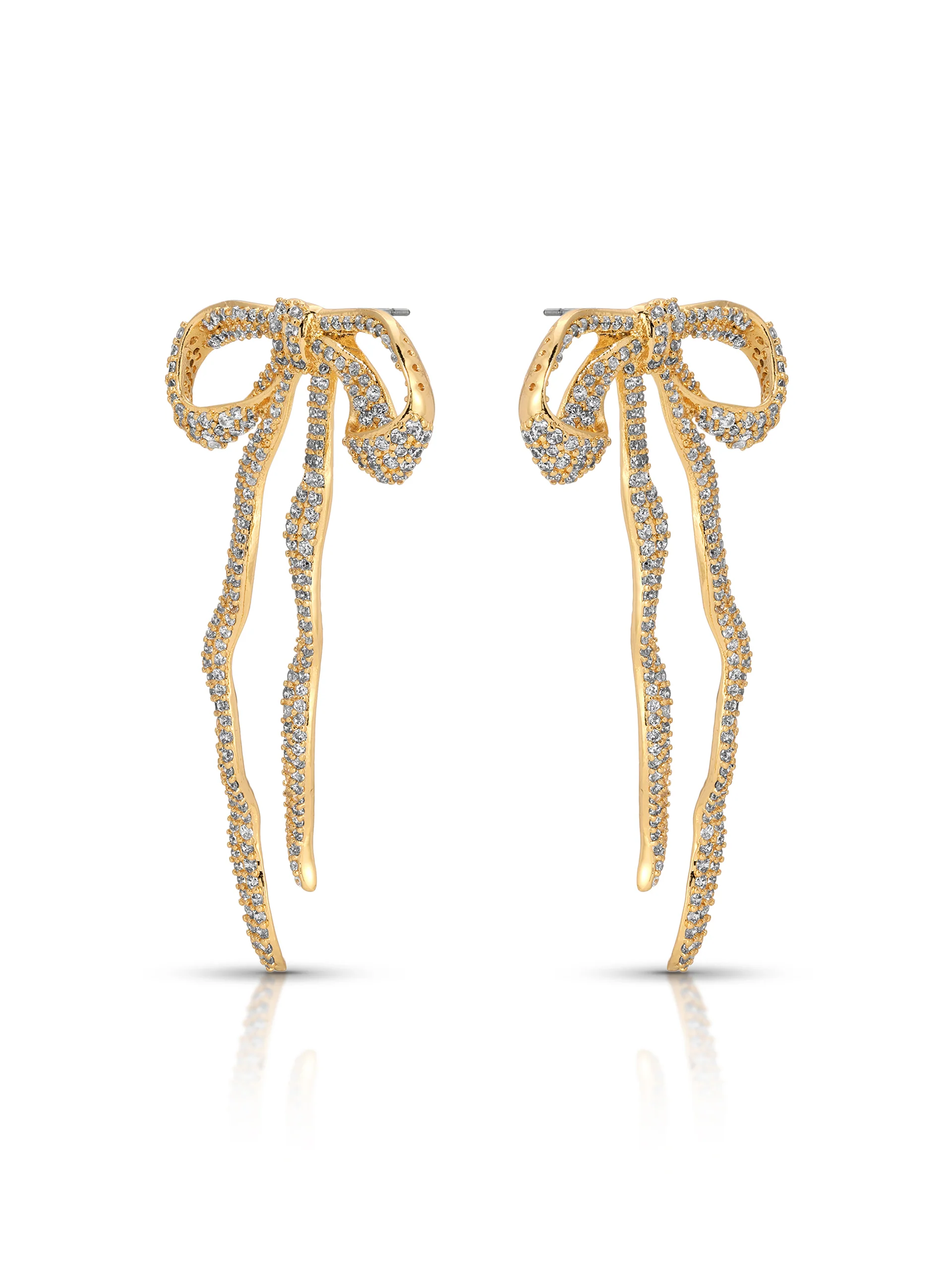 Pave Bow Earrings