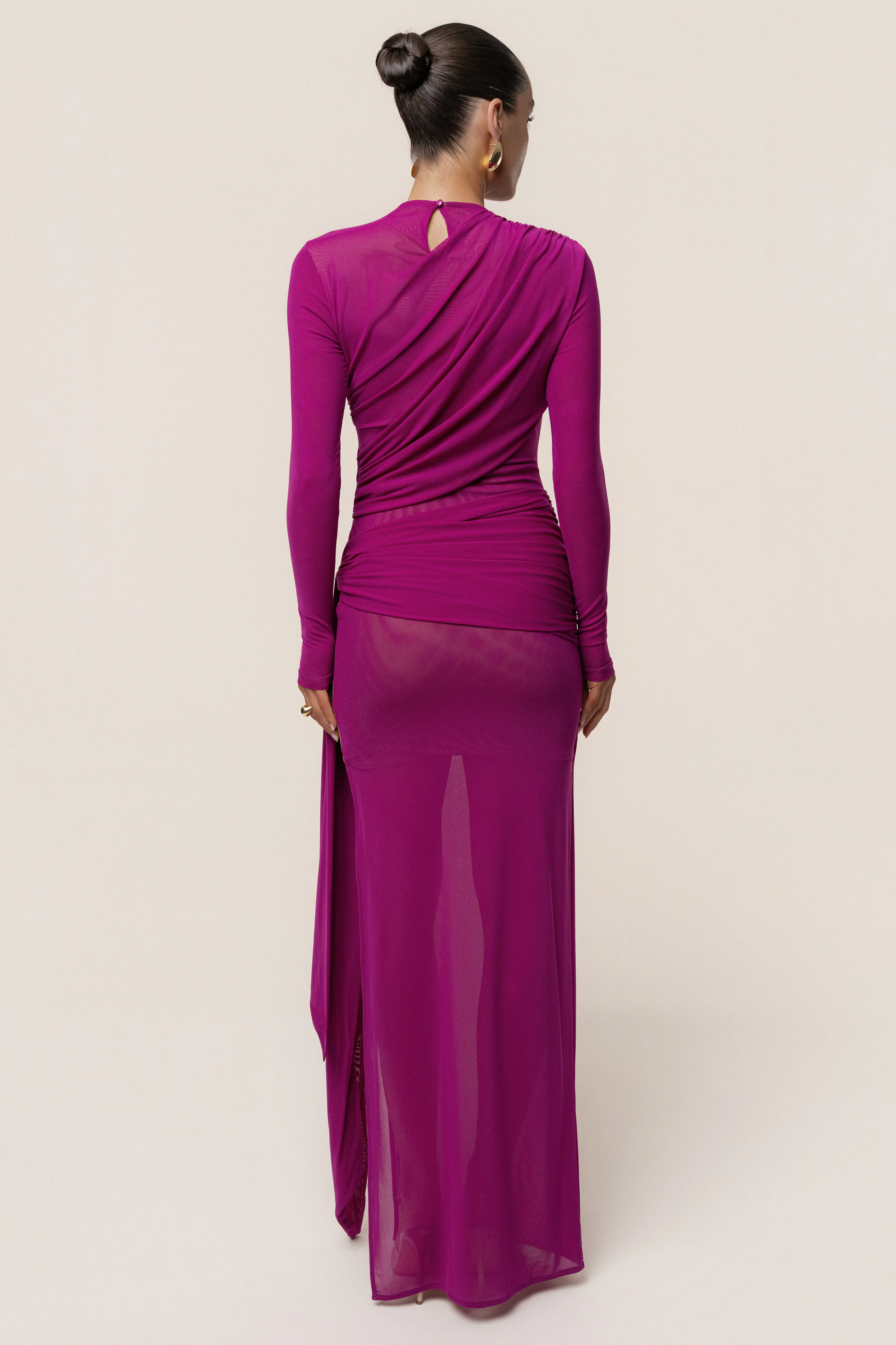 Purple Heatwave Mesh Maxi Dress