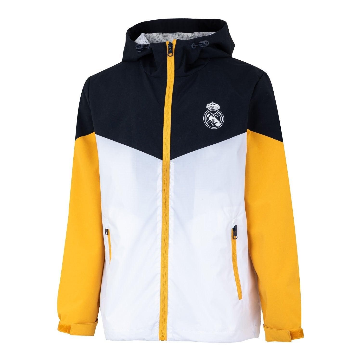 Kids Outerwear Color Block Windbreaker White