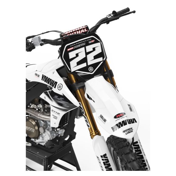 Kit déco RiderUnik LOC25 WHITE - BlancYAMAHA 450 YZ 450 F (CJ10) - 2006 - 2009Ref : RU2907 / YA-LOC25WH-25