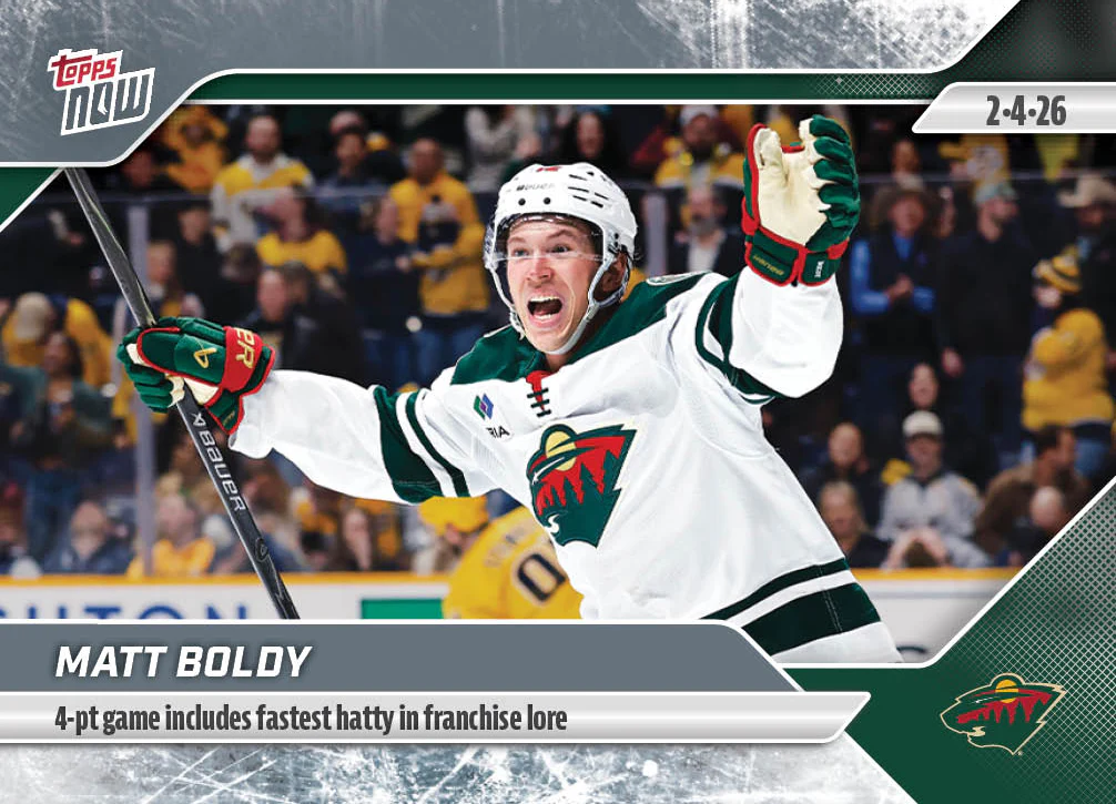 Matt Boldy - 2025-26 NHL Topps NOW® - Sticker # 107 Pack - PR: 125