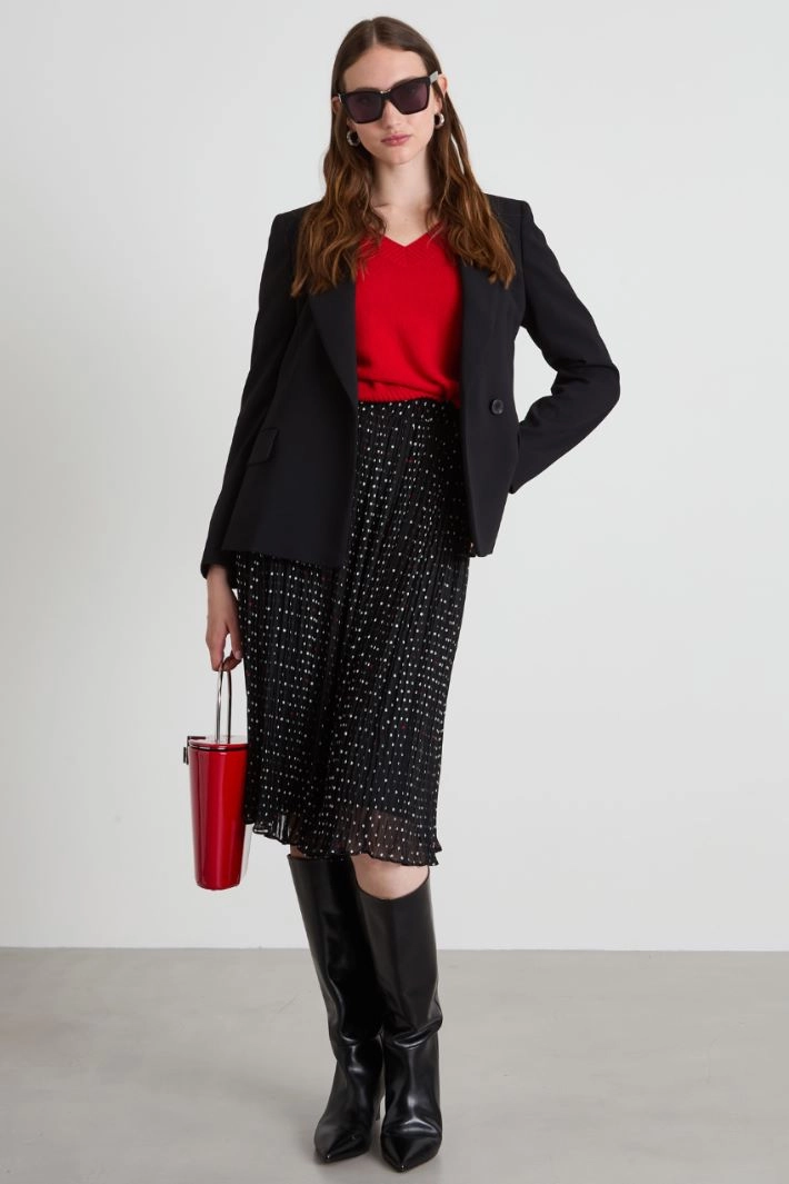 Cady double-breasted blazer - BLACK