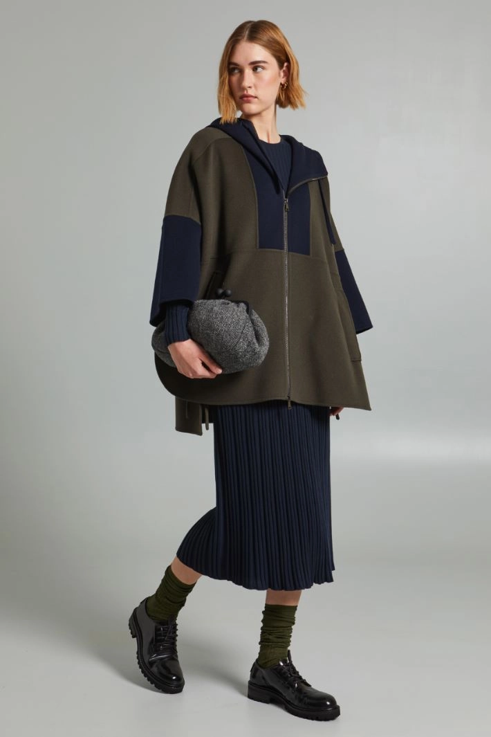 Slit-detailed jacket - MILITARY GREEN BLUE