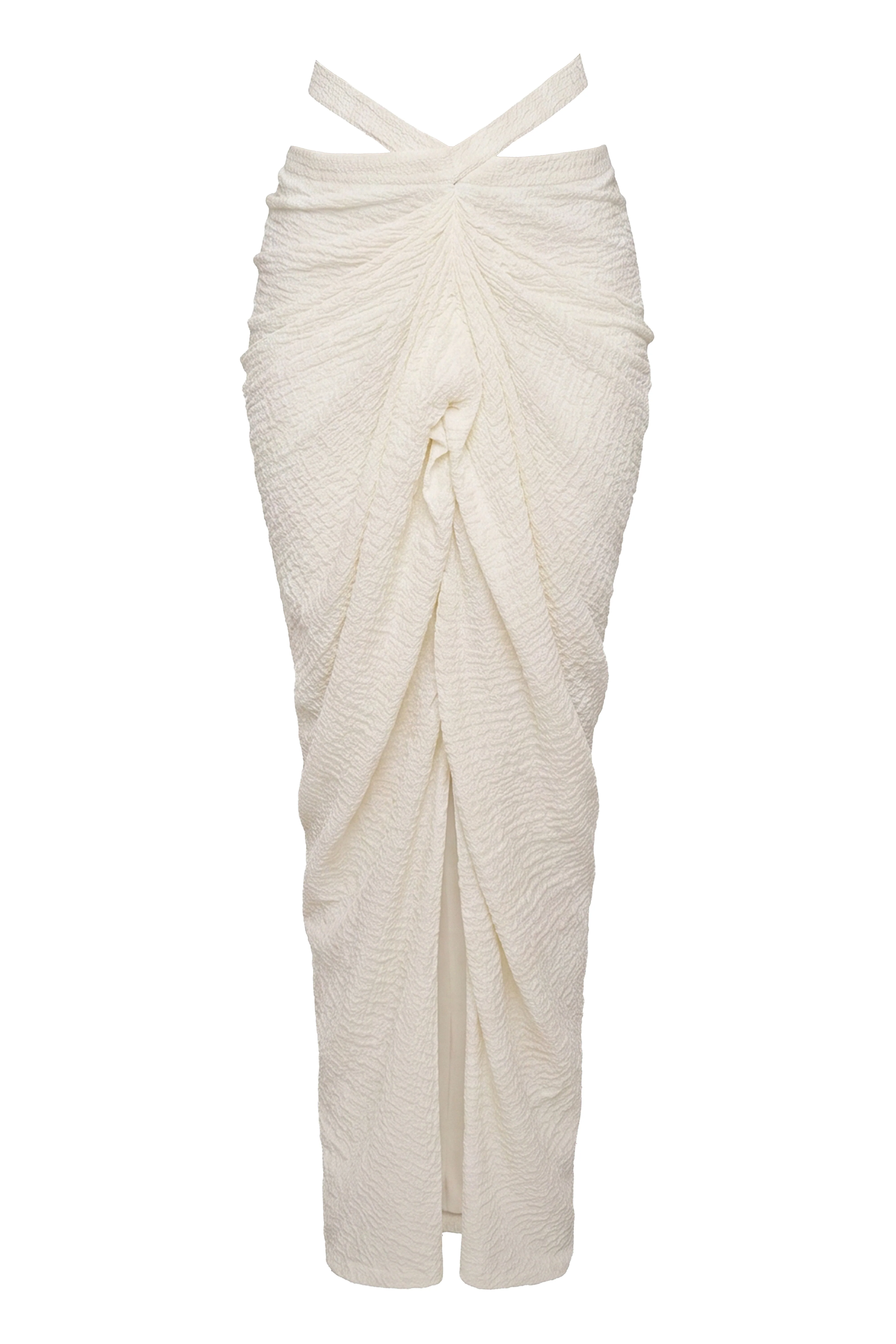 Ivory Cabana Slit Maxi Skirt