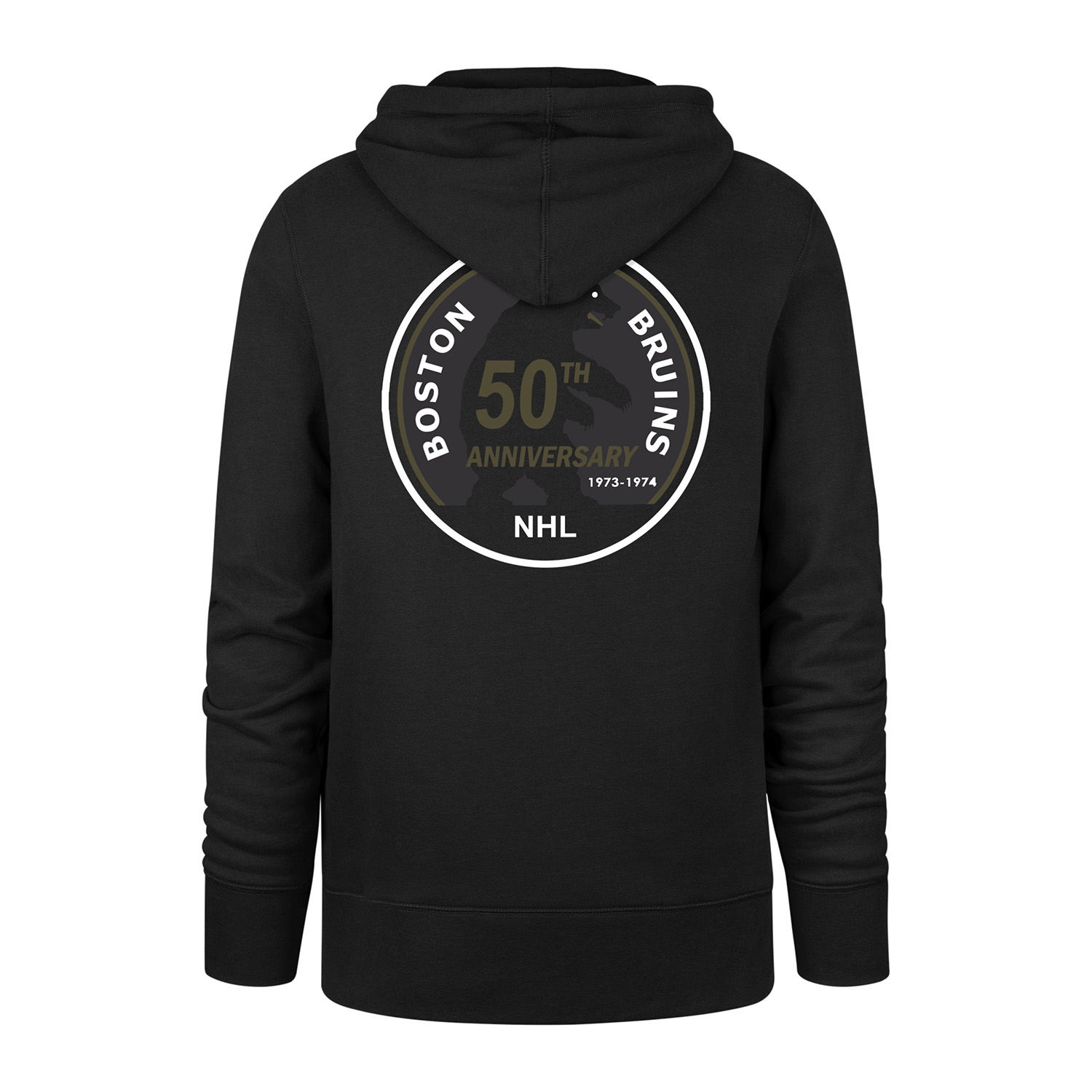 Boston Bruins Tonal Backer '47 Burnside NHL Hoodie Black