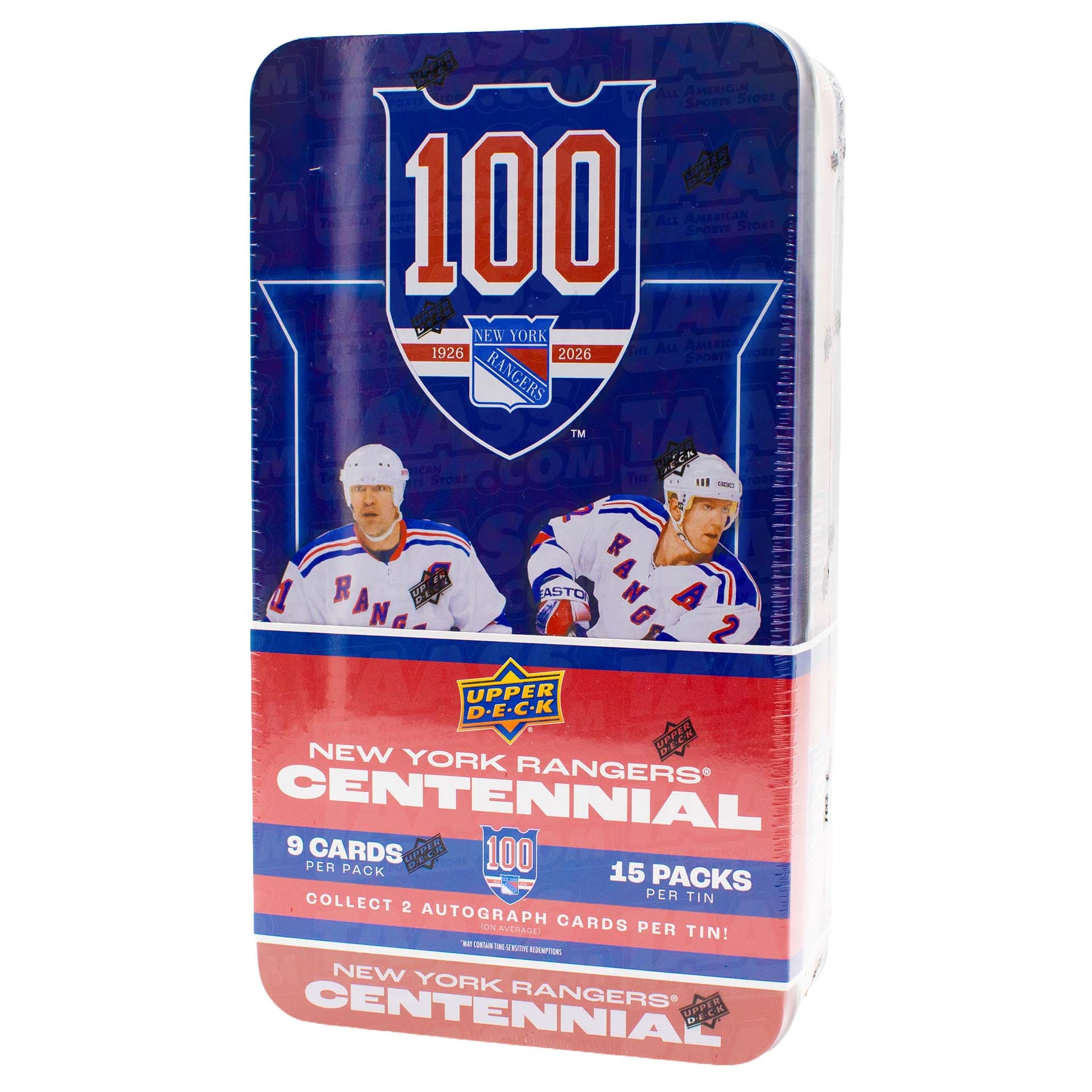 2025/26 Upper Deck New York Rangers 100 Years Centennial Hockey Hobby Tin