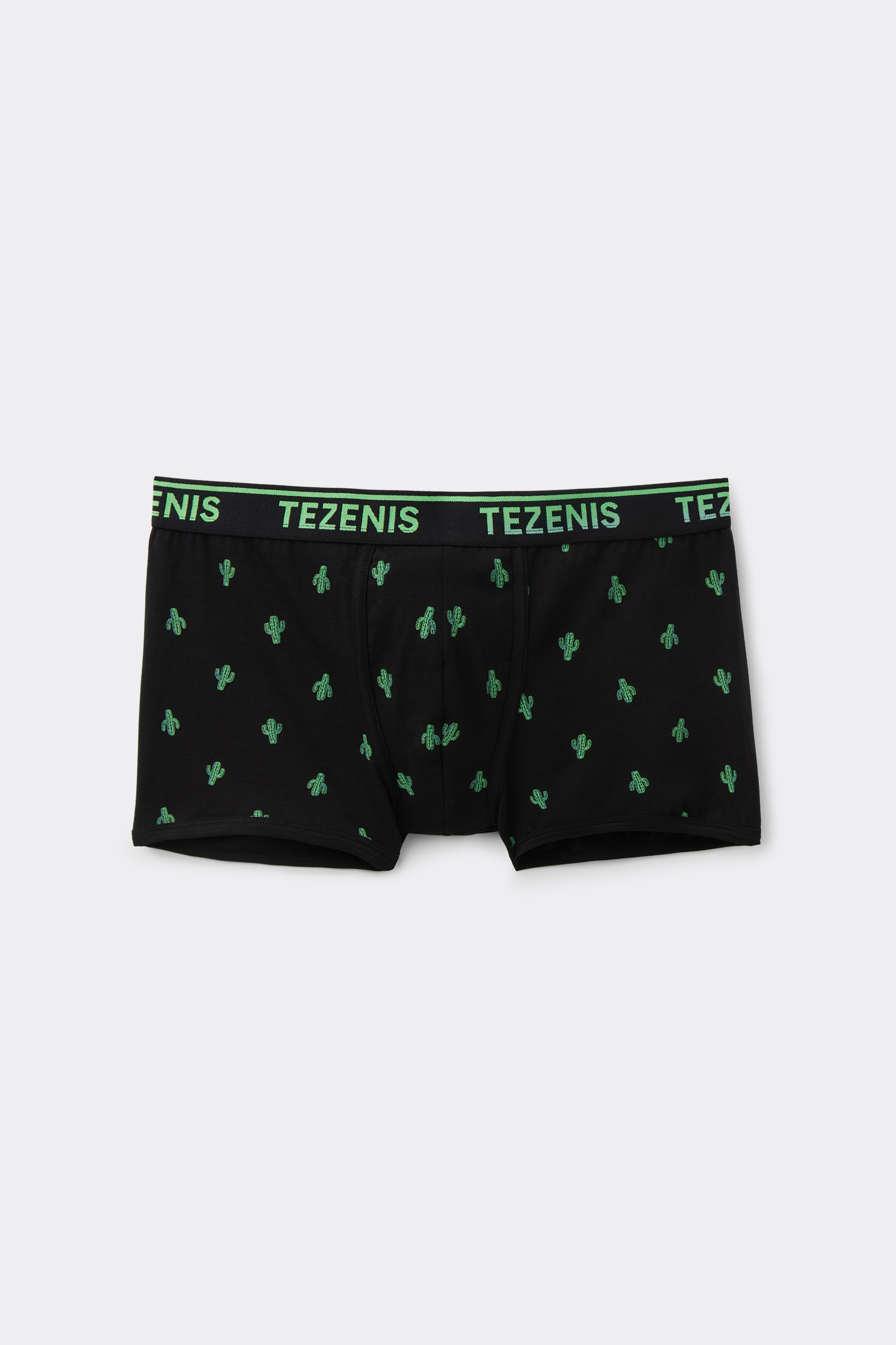 Printed Cotton Boxers with Contrasting Trim and Logo