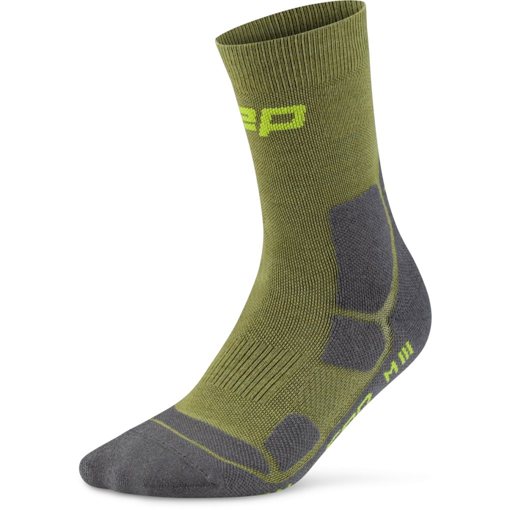 CEP Hiking Mid Cushion Mid Cut Compression Socks Men - olive/grey