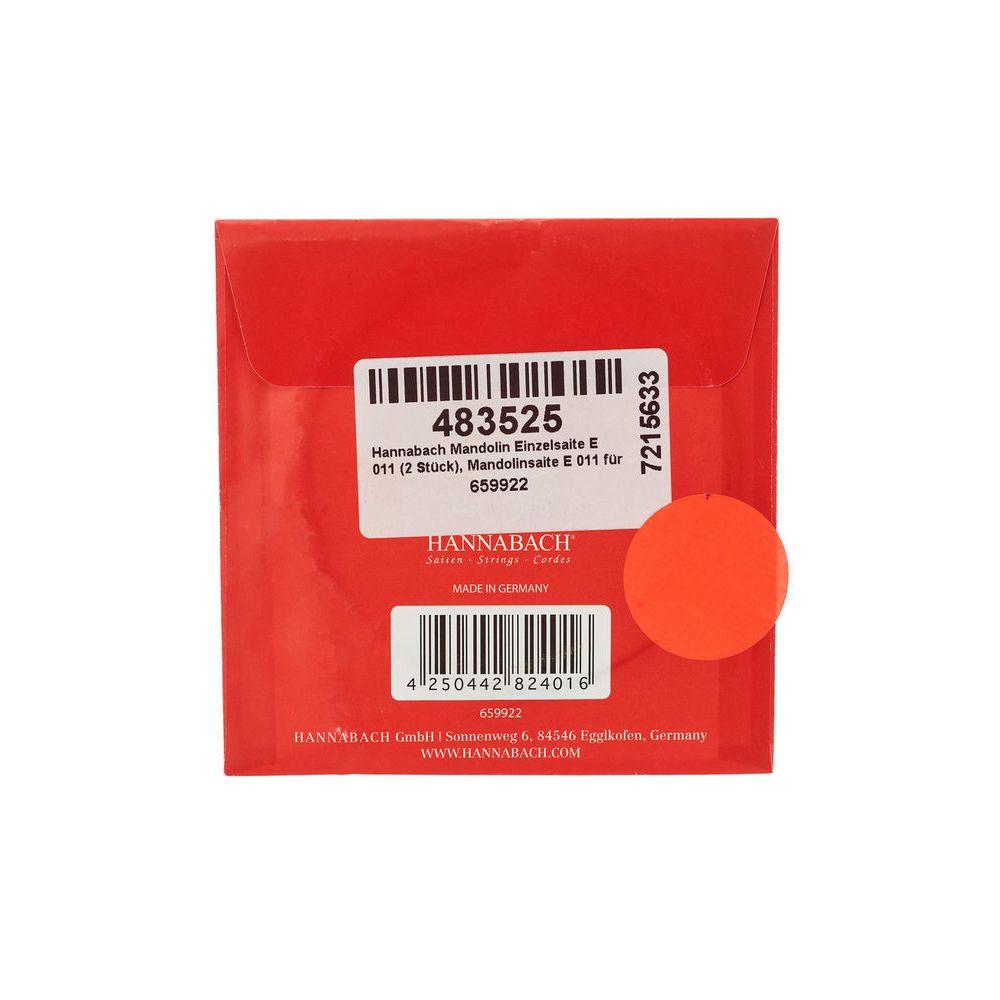 Hannabach Mandolin String E .011 (2pcs) – Thomann Ireland