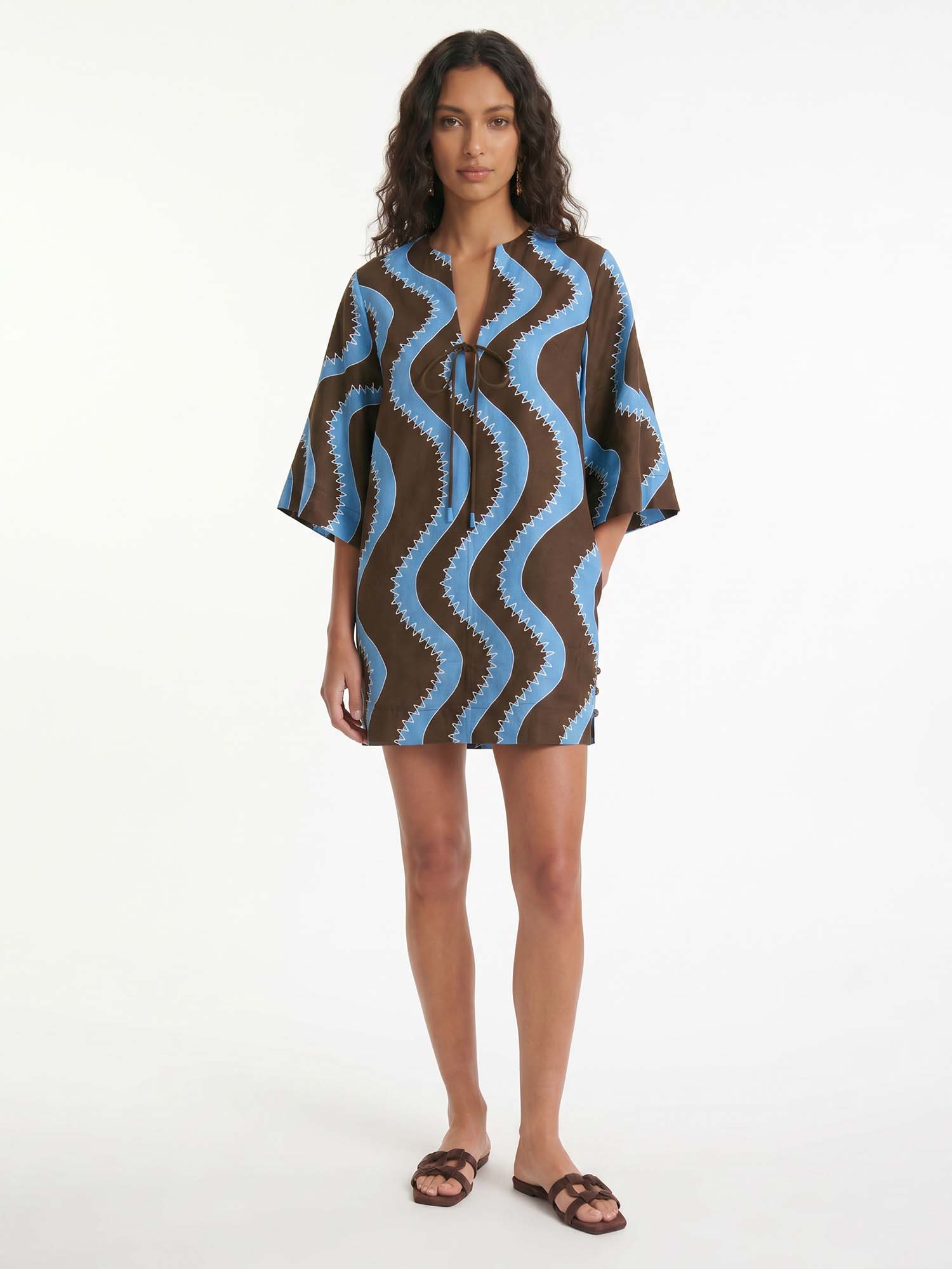 Azure Wave Mini Dress
