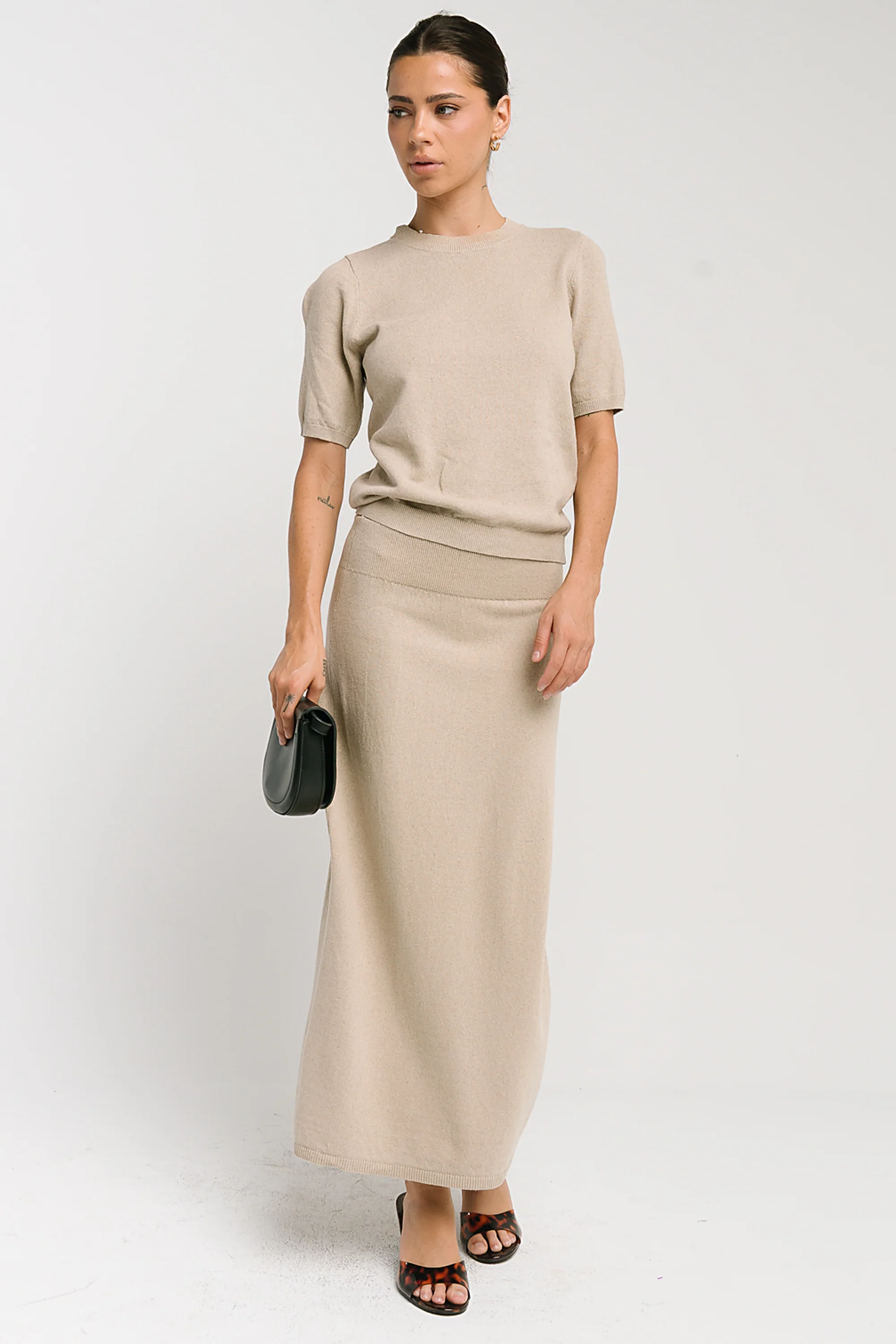 Maycie Knit Top in Oatmeal
