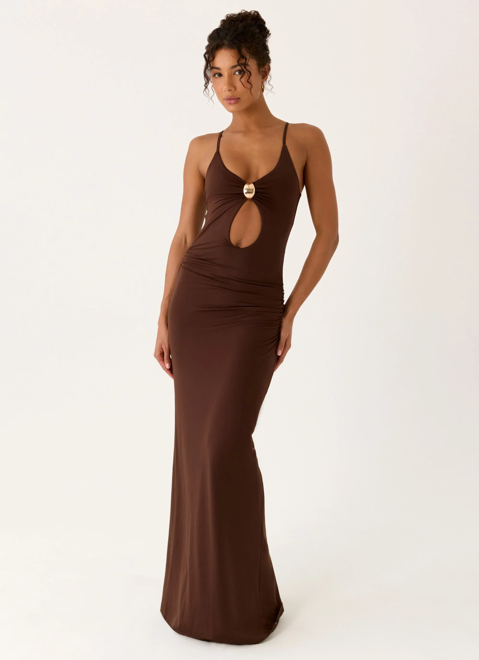 Inez Maxi Dress - Chocolate