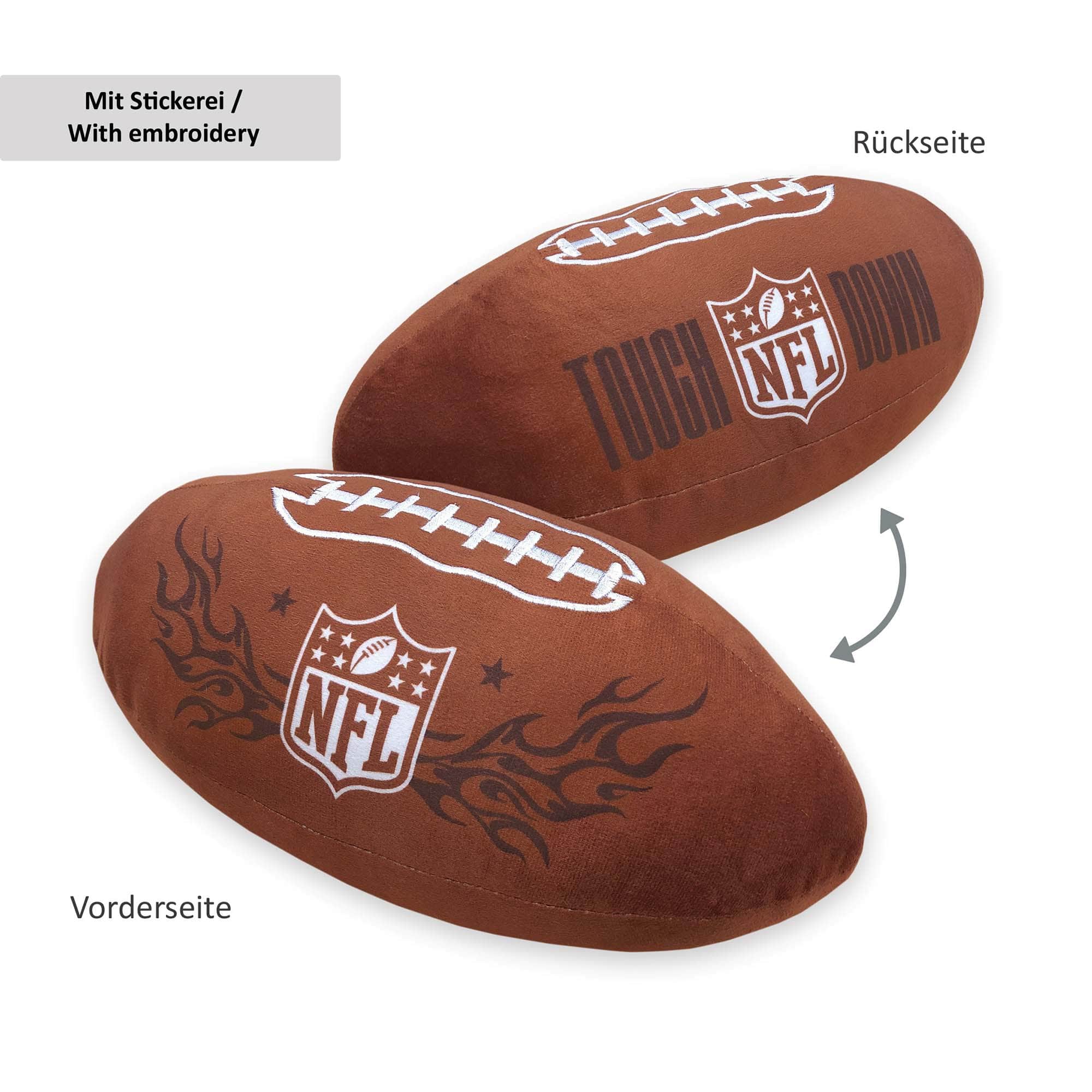 3D NFL Football Pillow Brown