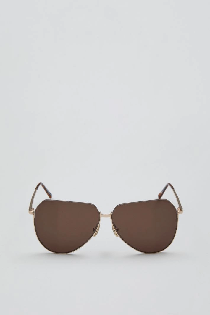 Oversized sunglasses - BROWN GOLD