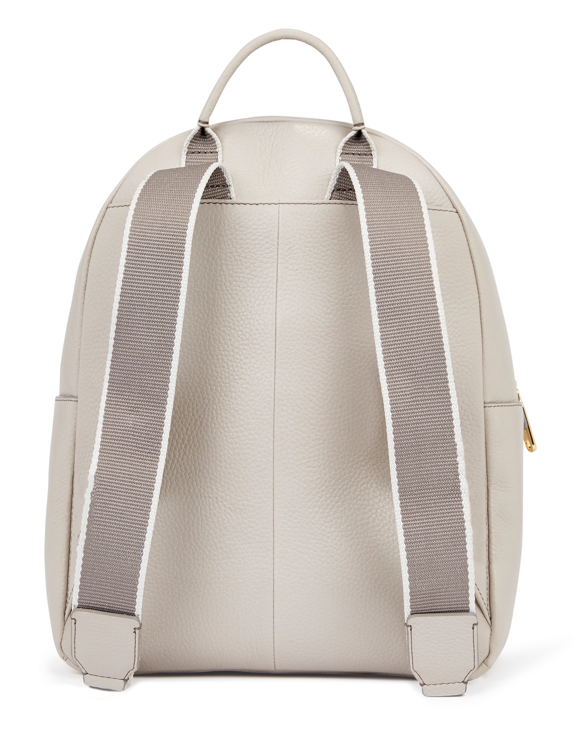 ECCO Round Pack Rucksack aus Leder Beige 34X26X14 cm