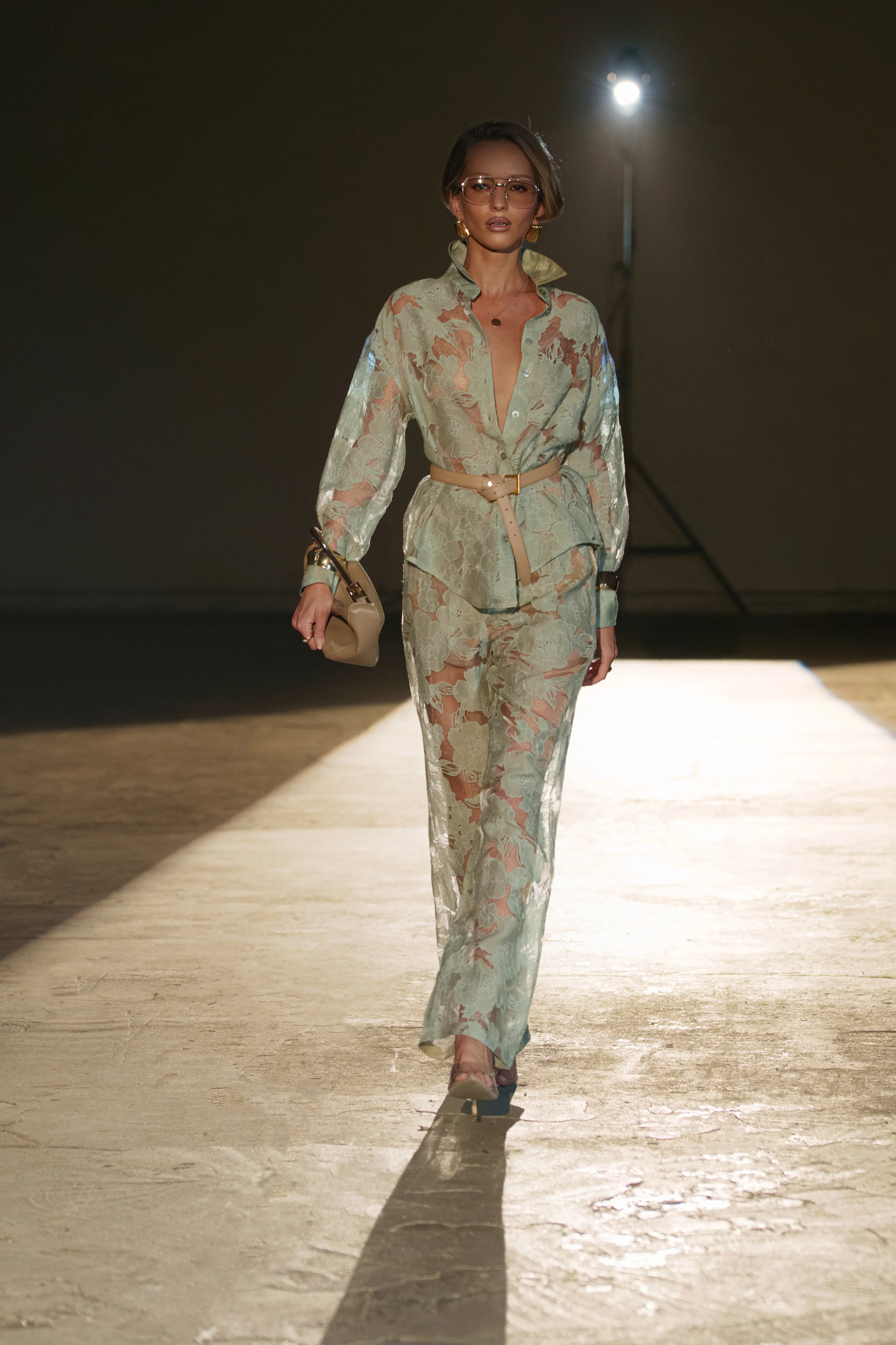 PRE-ORDER Sage Organza Floral Blouse