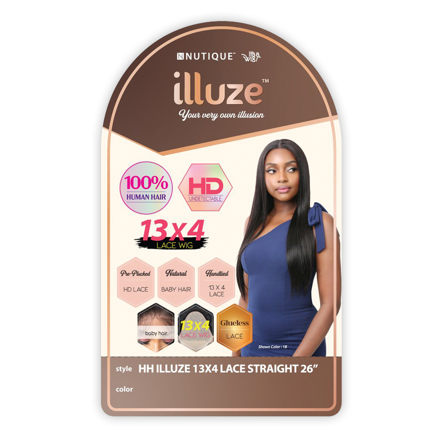 Nutique HD Lace Front Wig Glueless Illuze 13X4 Lace Straight 26