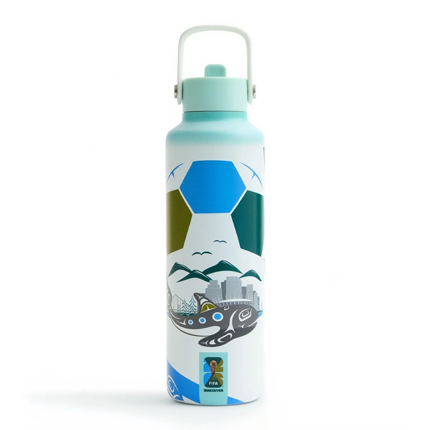 2026 Soccer Fan Collection Vancouver Poster Water Bottle