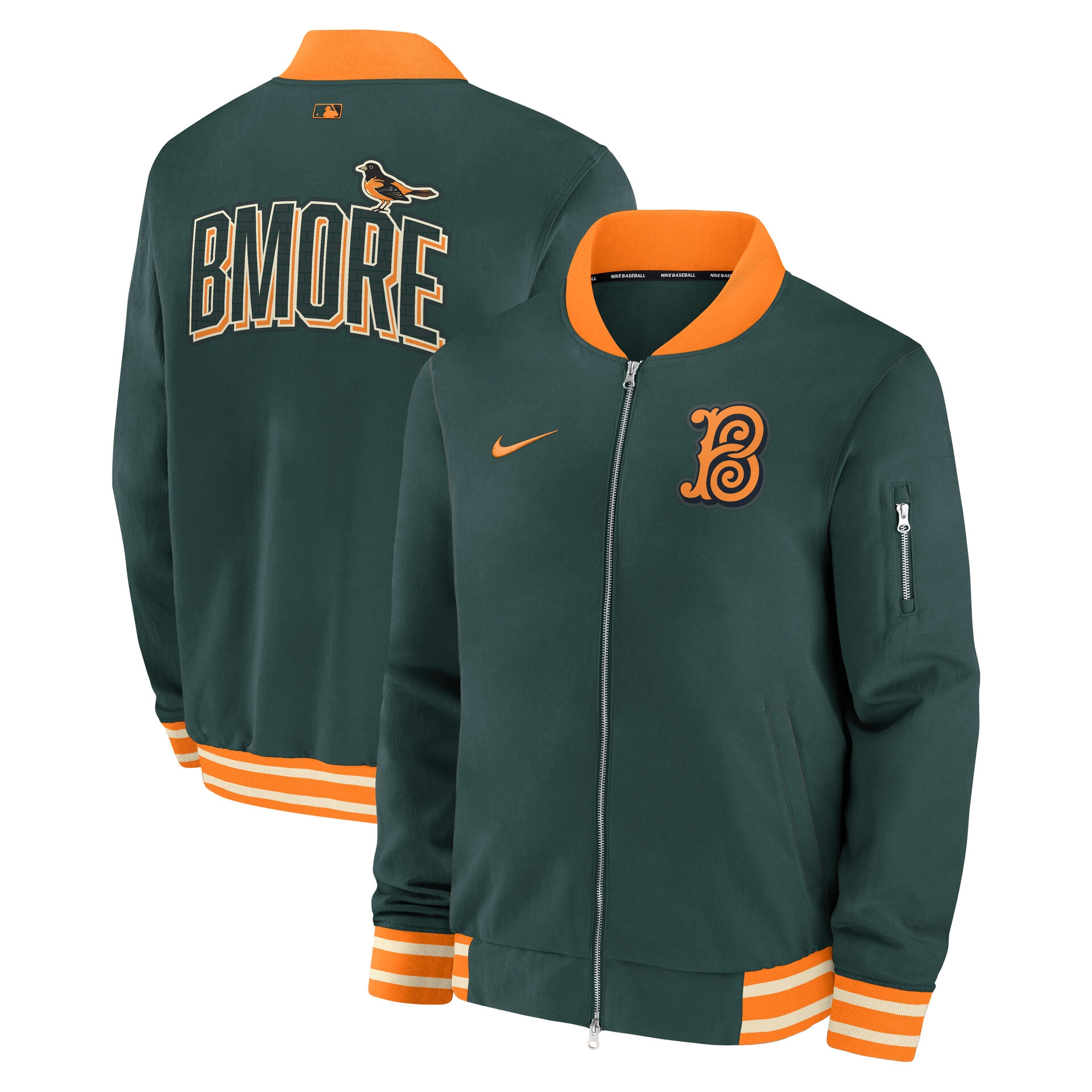 Baltimore Orioles City Connect 2026 MLB Authentic Dugout Bomber Jacket Red