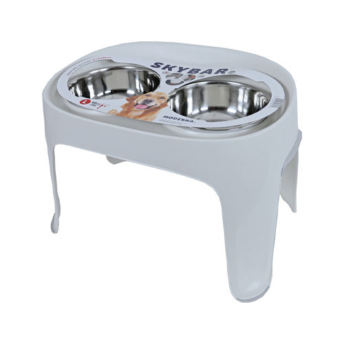 Moderna Double Raised Dog Bowl Skybar - S