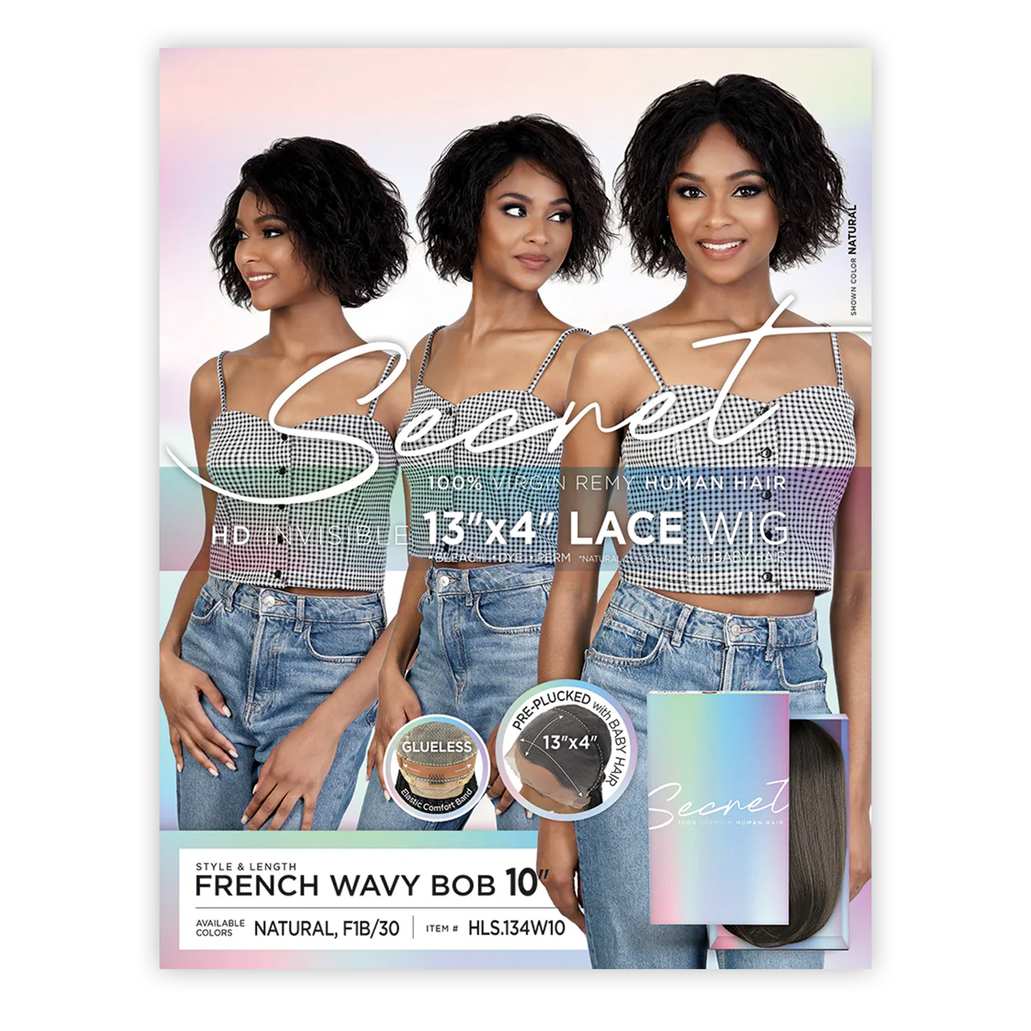 Motown Tress Unprocessed Virgin Remy Human Hair HD Lace Front Wig Glueless 13X4 French Wavy Bob 10