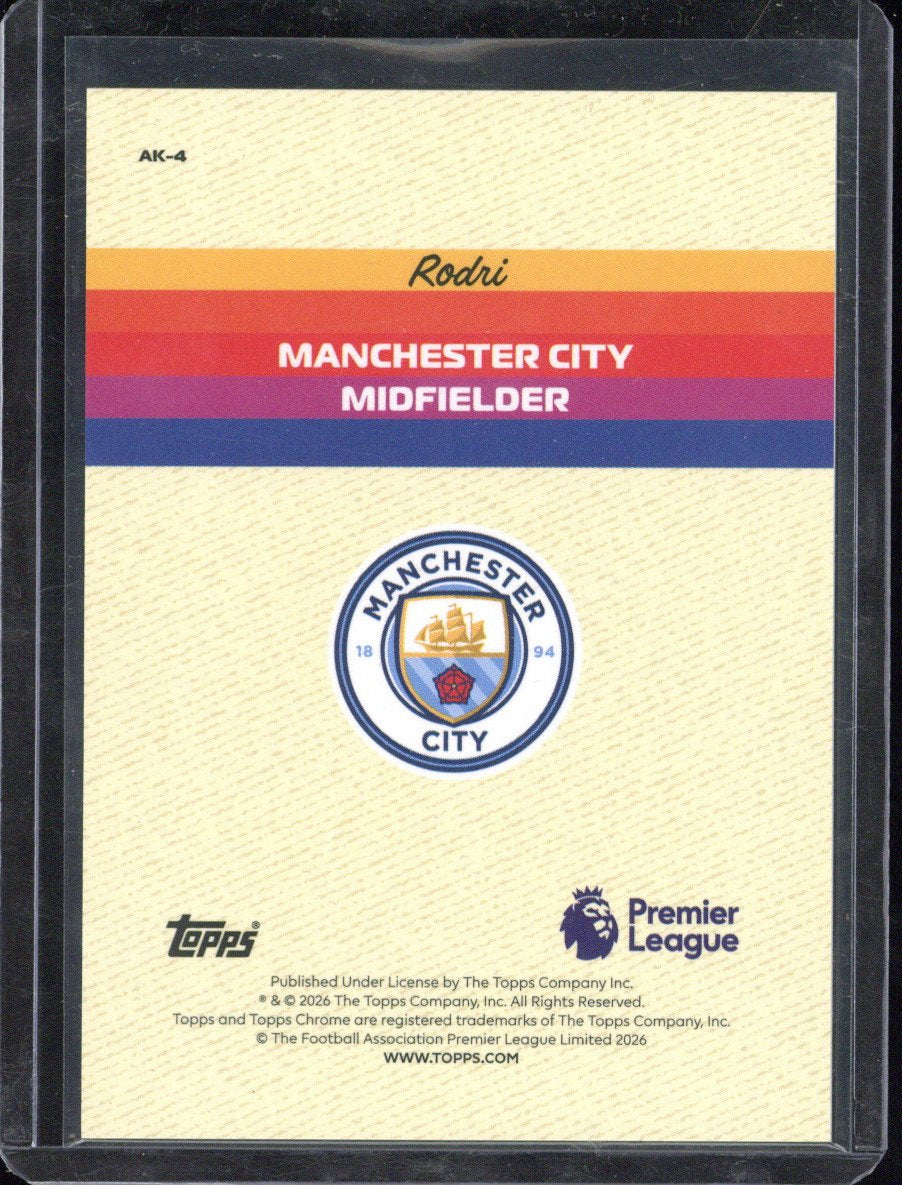 2025-26 Topps Chrome Premier League Rodri Alive and Kicking /50 #AK-4
