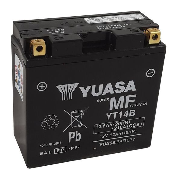 Batterie Yuasa YT14B -Y- FERME TYPE ACIDE SANS ENTRETIENRef : YT14B -Y-