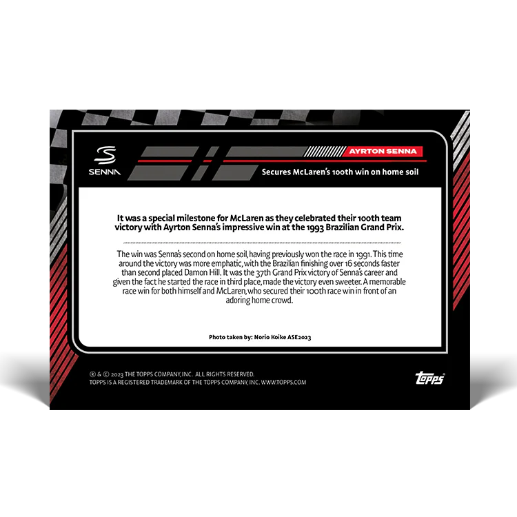Topps UK - The Story of Senna - Card #40