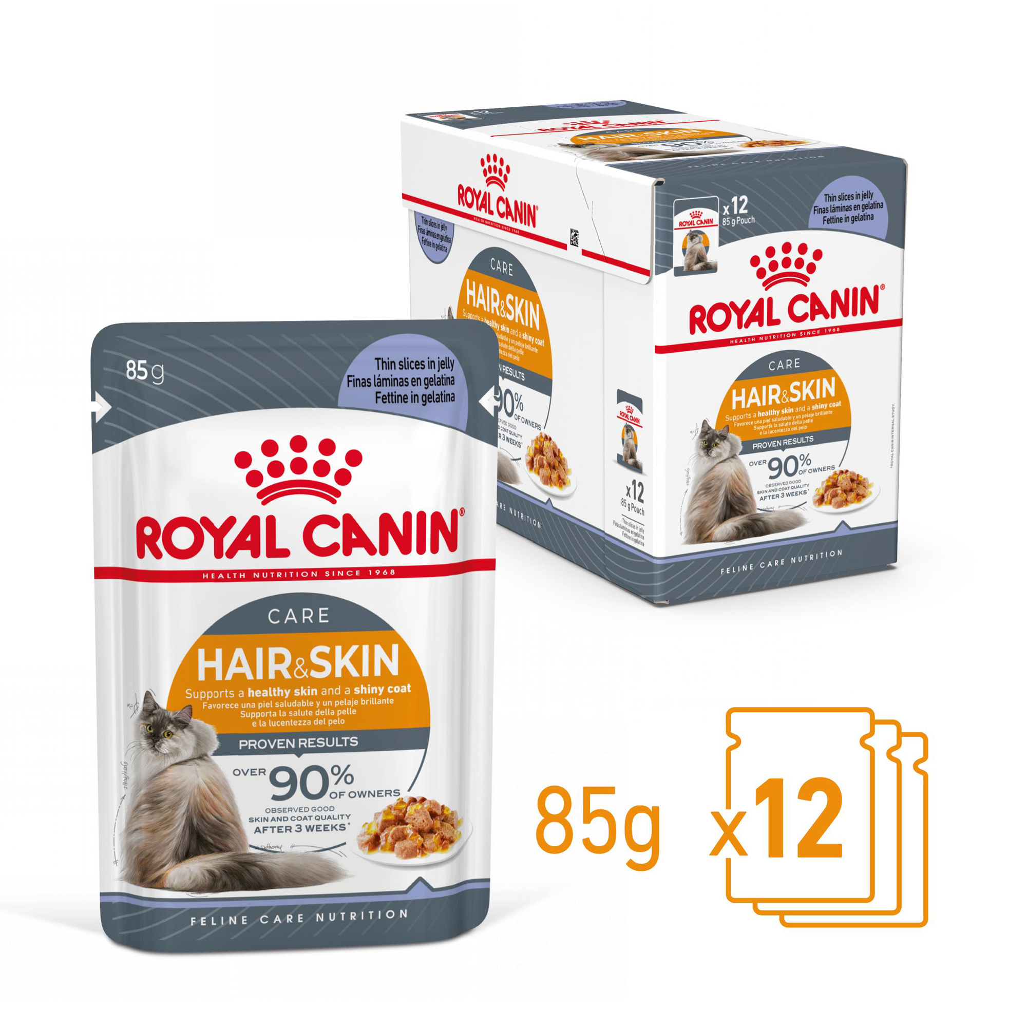 Royal Canin Hair & Skin in Jelly - 12x85g