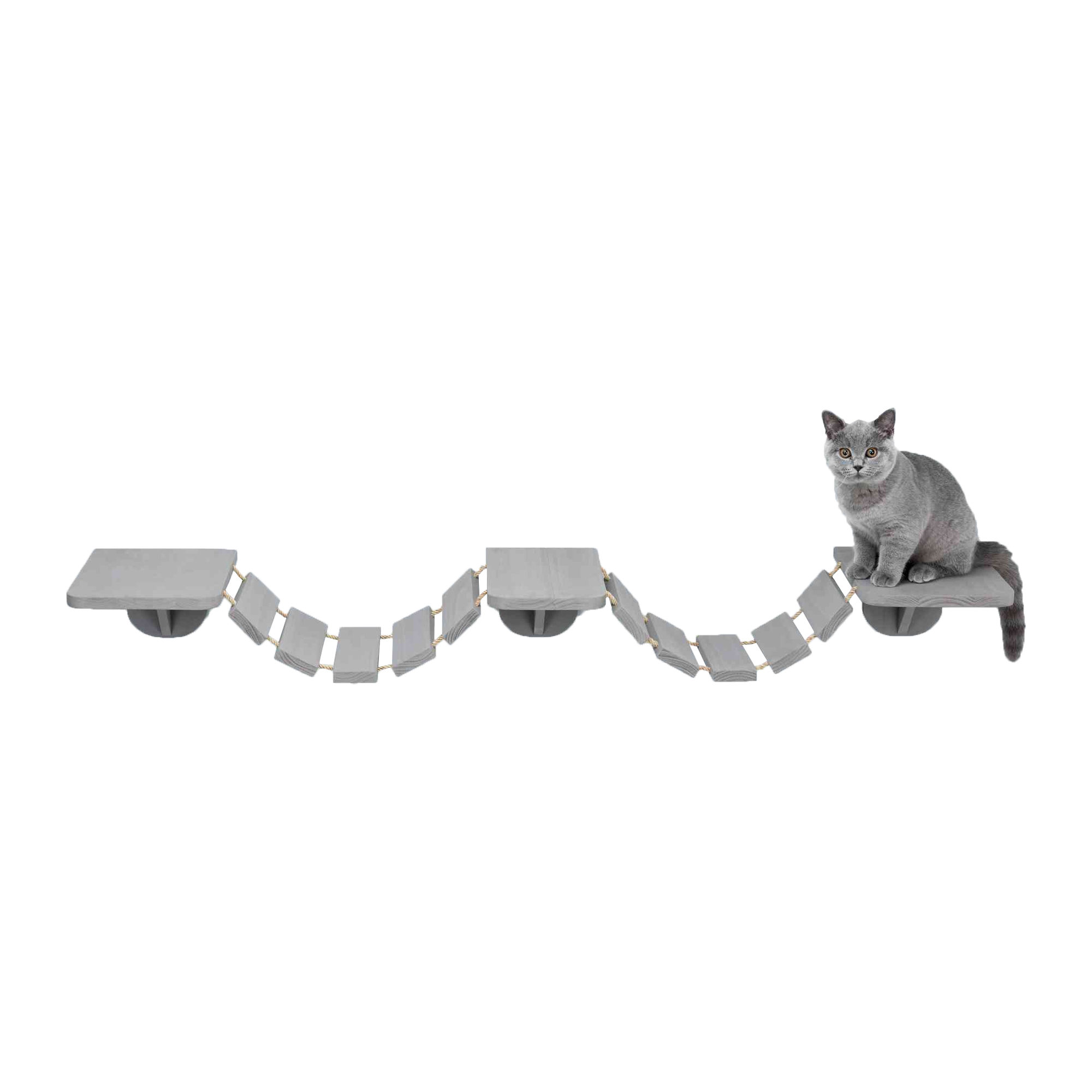 Trixie Climbing Ladder for Wall Mounting - Grey