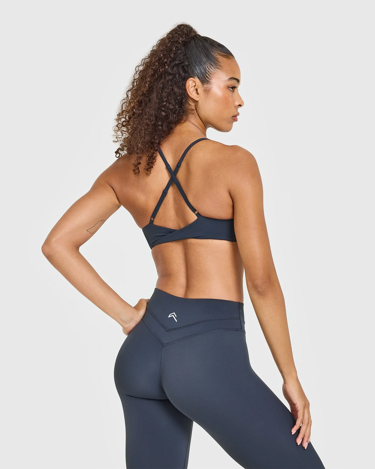 UnifiedMove™ Micro Bralette White Logo | True Blue