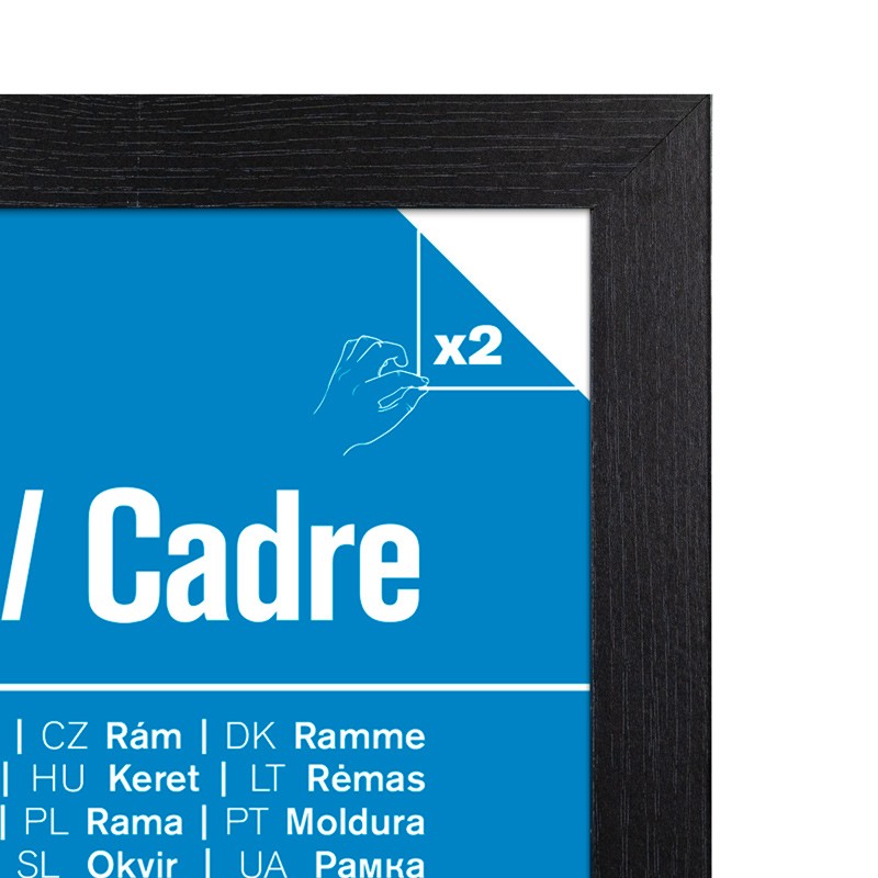 MDF Black Frame A4 (21 x 29,7 cm)