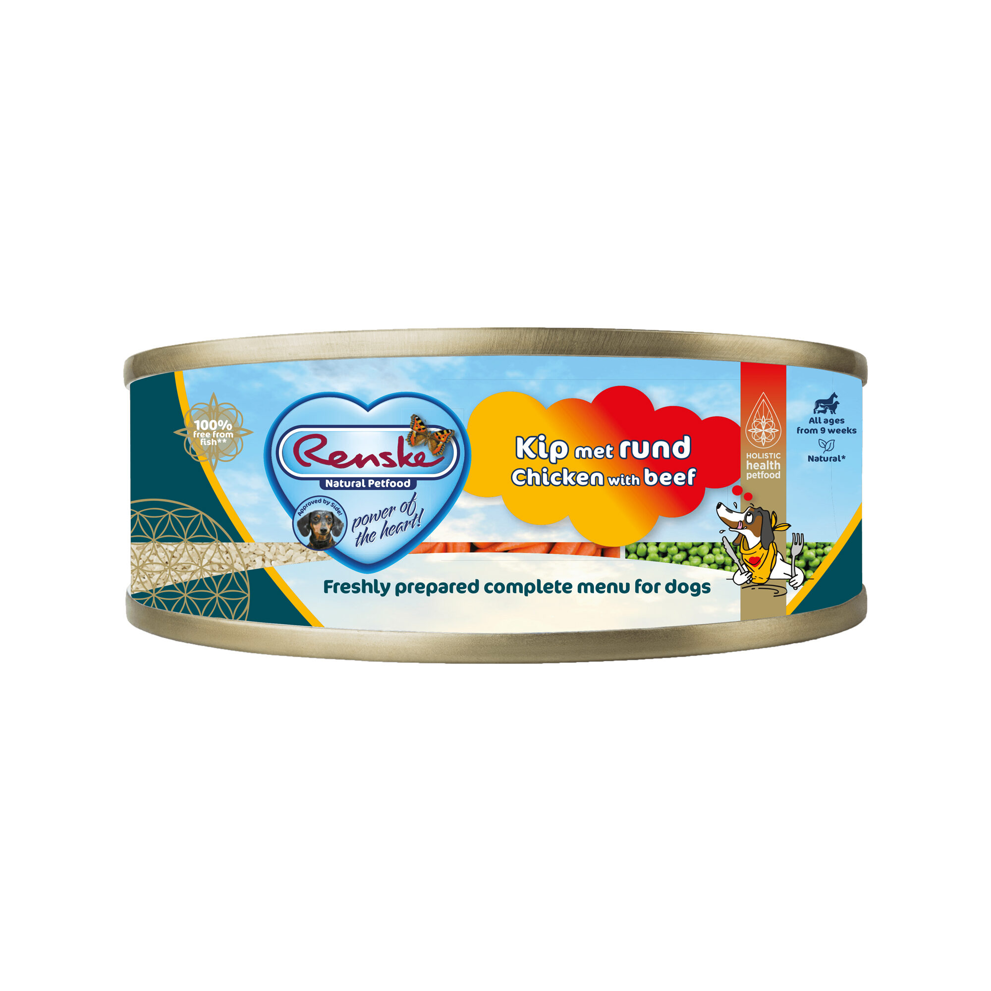 Renske Fresh Dog Food - Tin - Chicken with Beef - 24 x 95 g