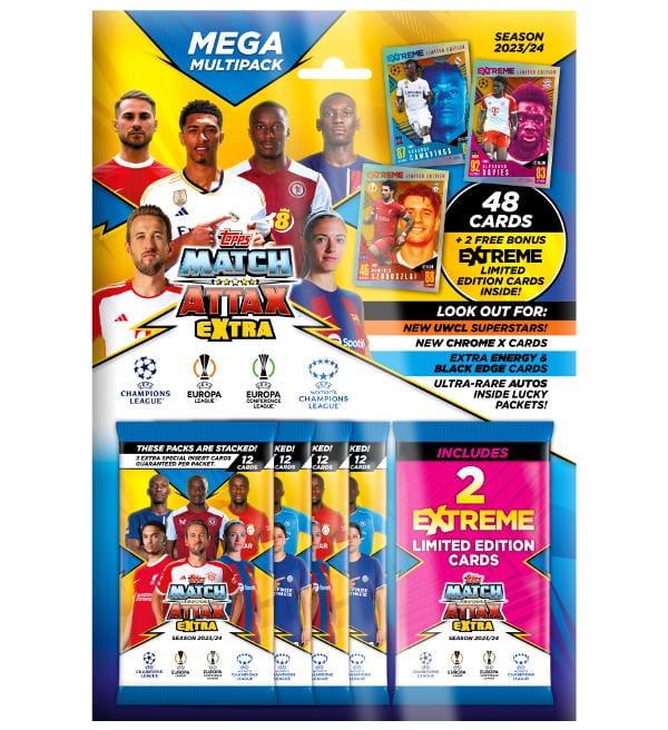 Topps Champions League Match Attax EXTRA 2023/24 - MEGA Multipack Case