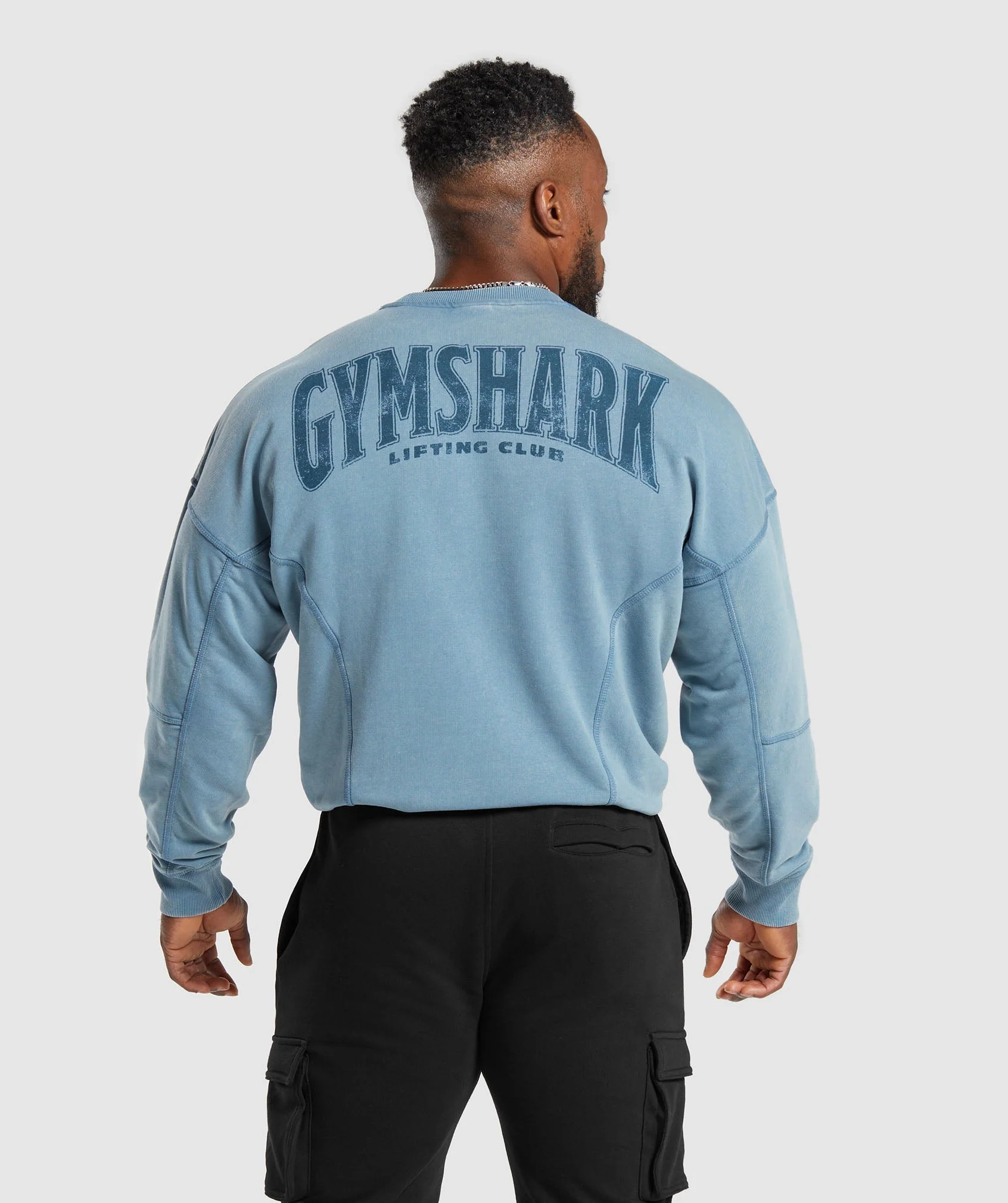 Heritage Washed Crew Faded Blue