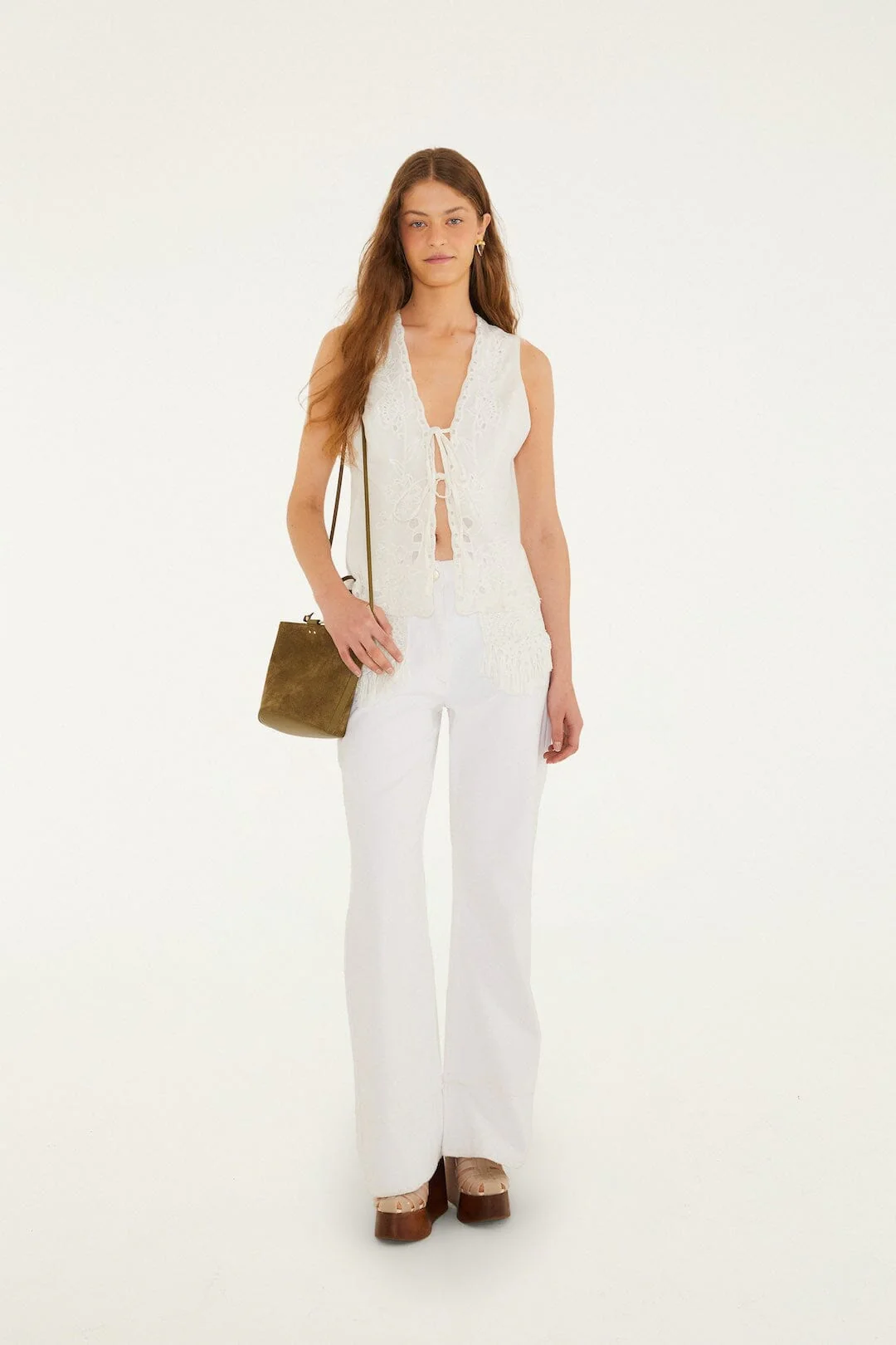 Off-White Embroidered Blouse