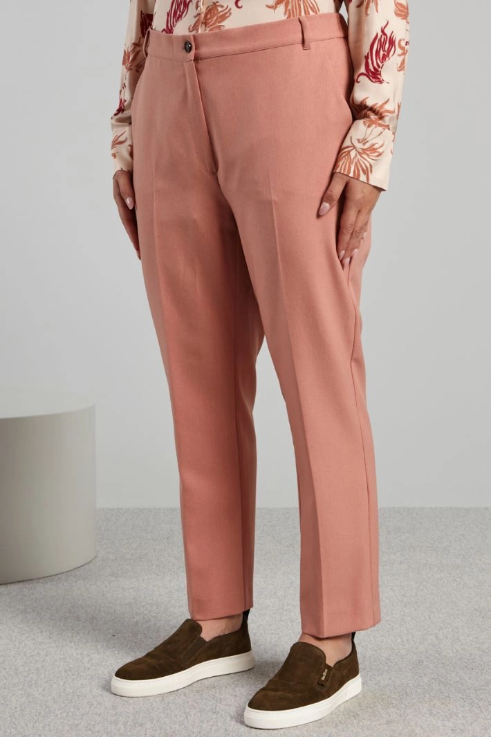 Trousers with welt pockets - PEACH PINK