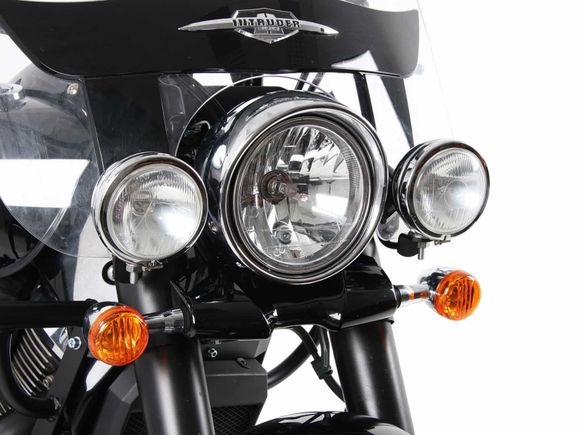 Hepco & Becker Twinlight (road) lights with bracket and cable - blackRef: Hbe00014A / 400333 00 01