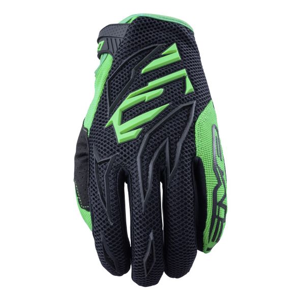 Five MXF3 BLACK FLUO GREEN 2019 cross gloves - GreenRef: FV0129