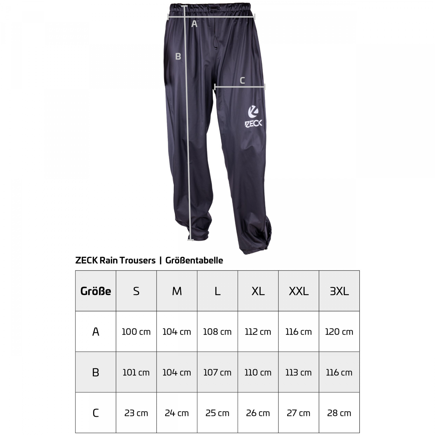 Zeck Rain Trousers (Black)