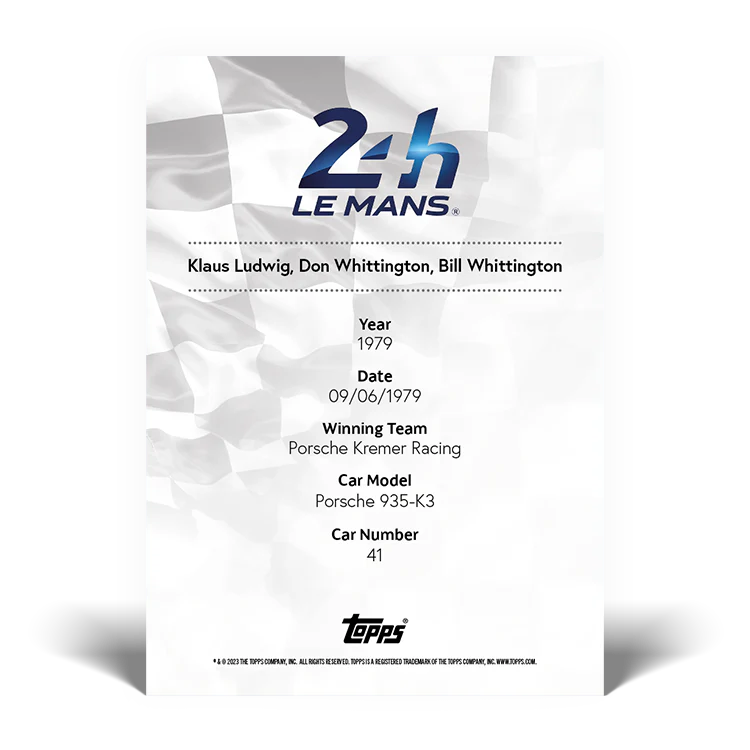 2023 Topps 24H of Le Mans Poster Art #34 - Topps UK
