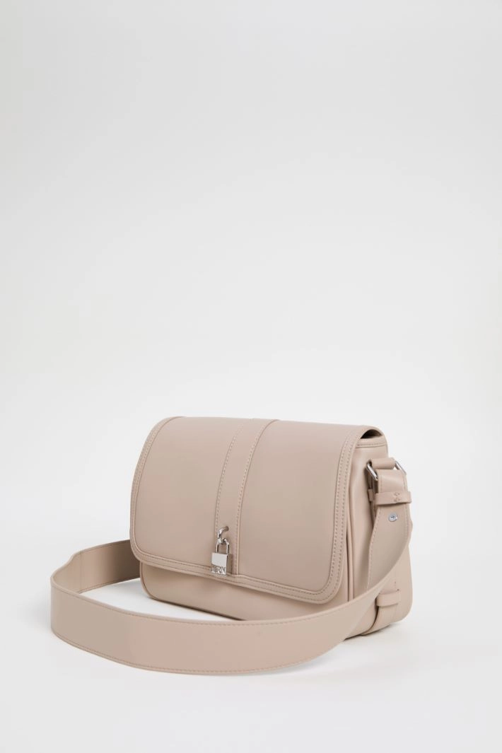 Bag with decorative padlock  - BEIGE