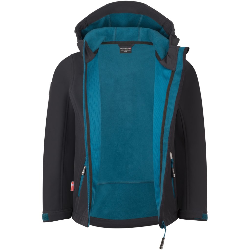 Trollkids Trollfjord Jacket Kids - Black/Petrol