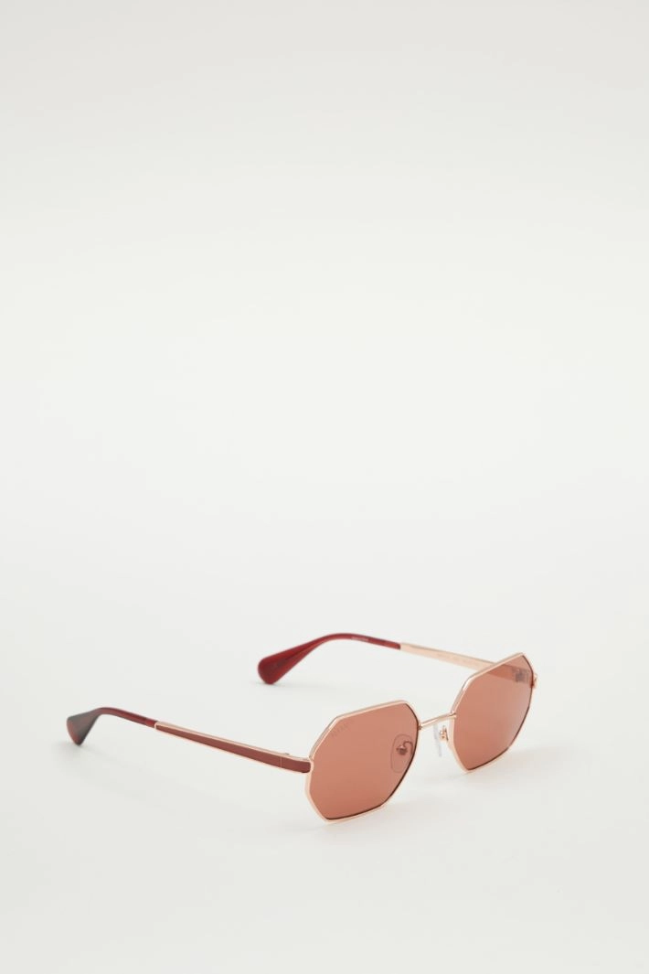 Geometric metal sunglasses - TERRACOTTA